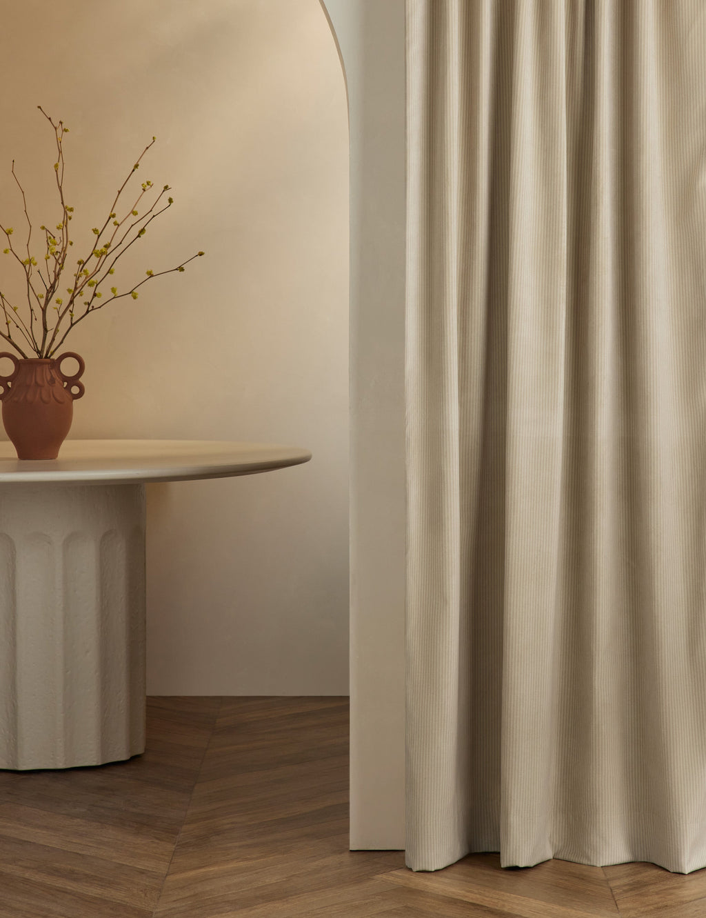 Striped Velvet Curtain Panel by Sarah Sherman Samuel