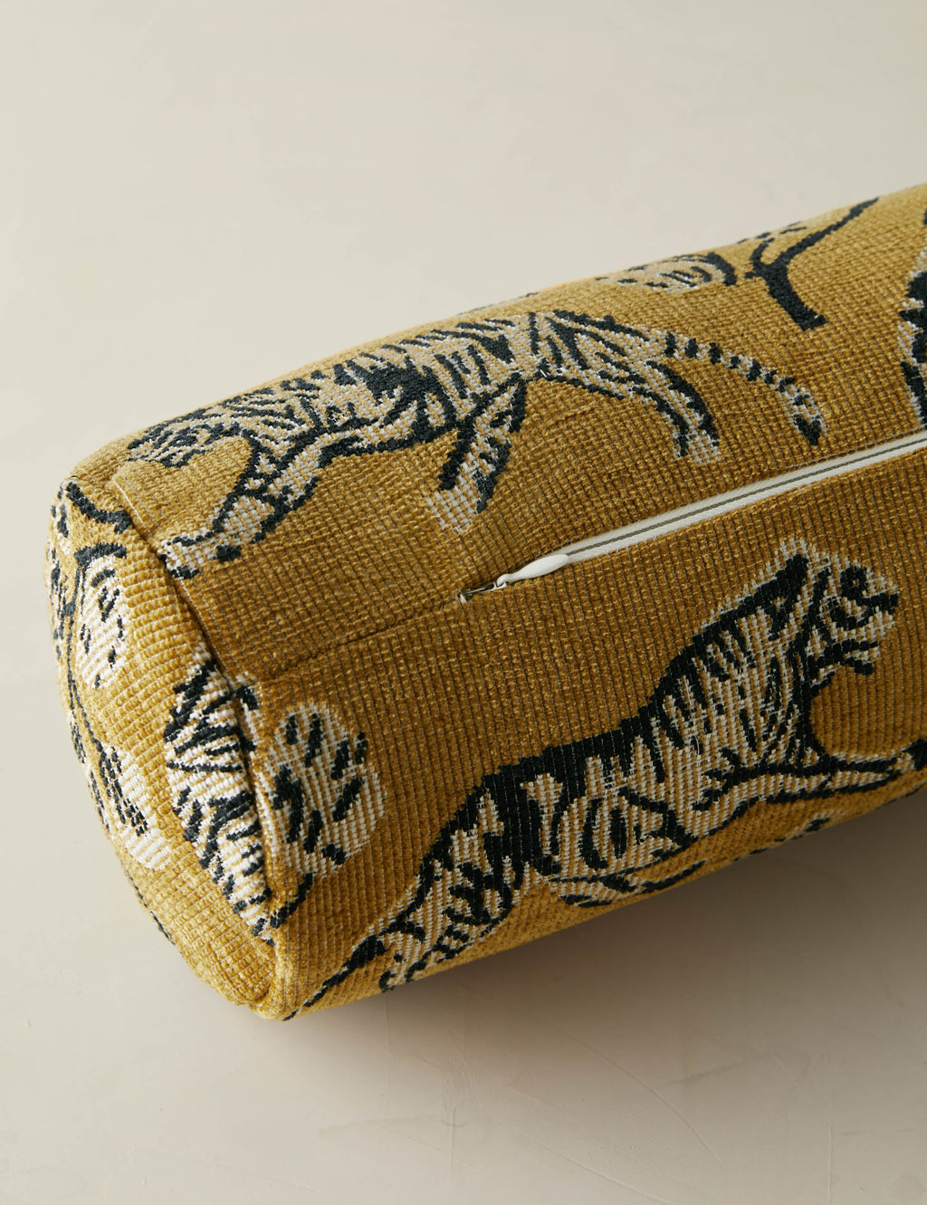 Tiger Jacquard Bolster Pillow by Sarah Sherman Samuel