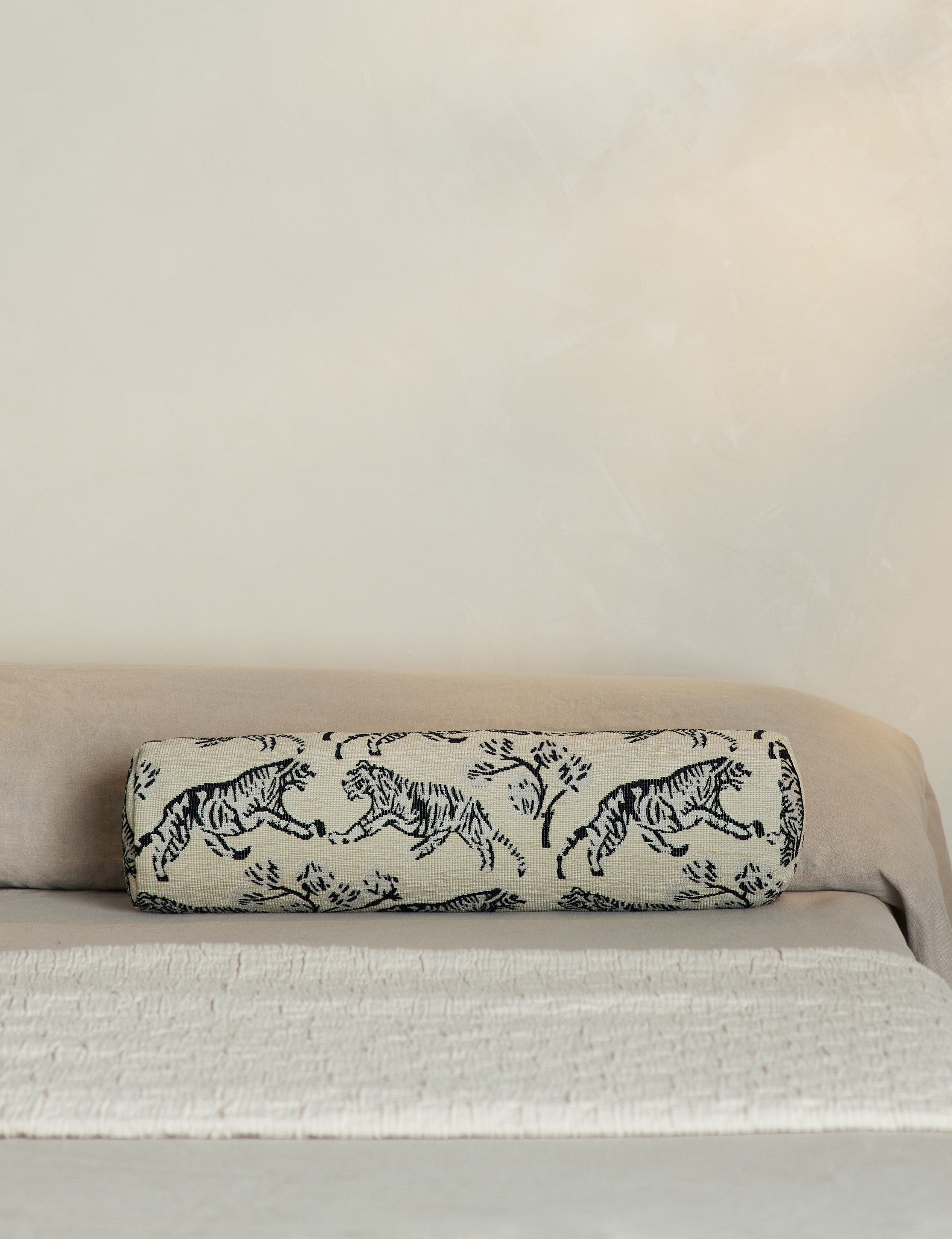 Tiger Jacquard Bolster Pillow by Sarah Sherman Samuel