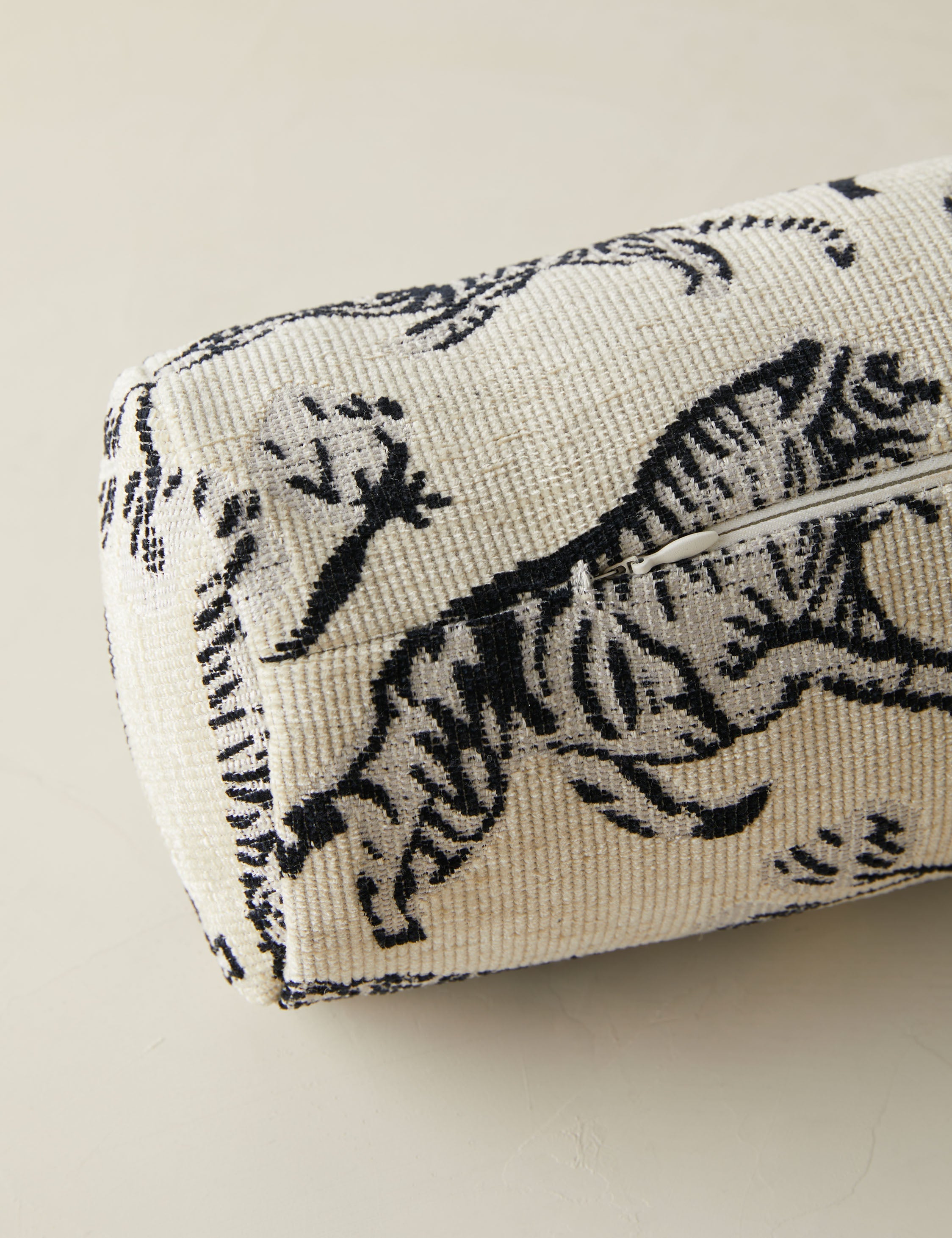 Tiger Jacquard Bolster Pillow by Sarah Sherman Samuel