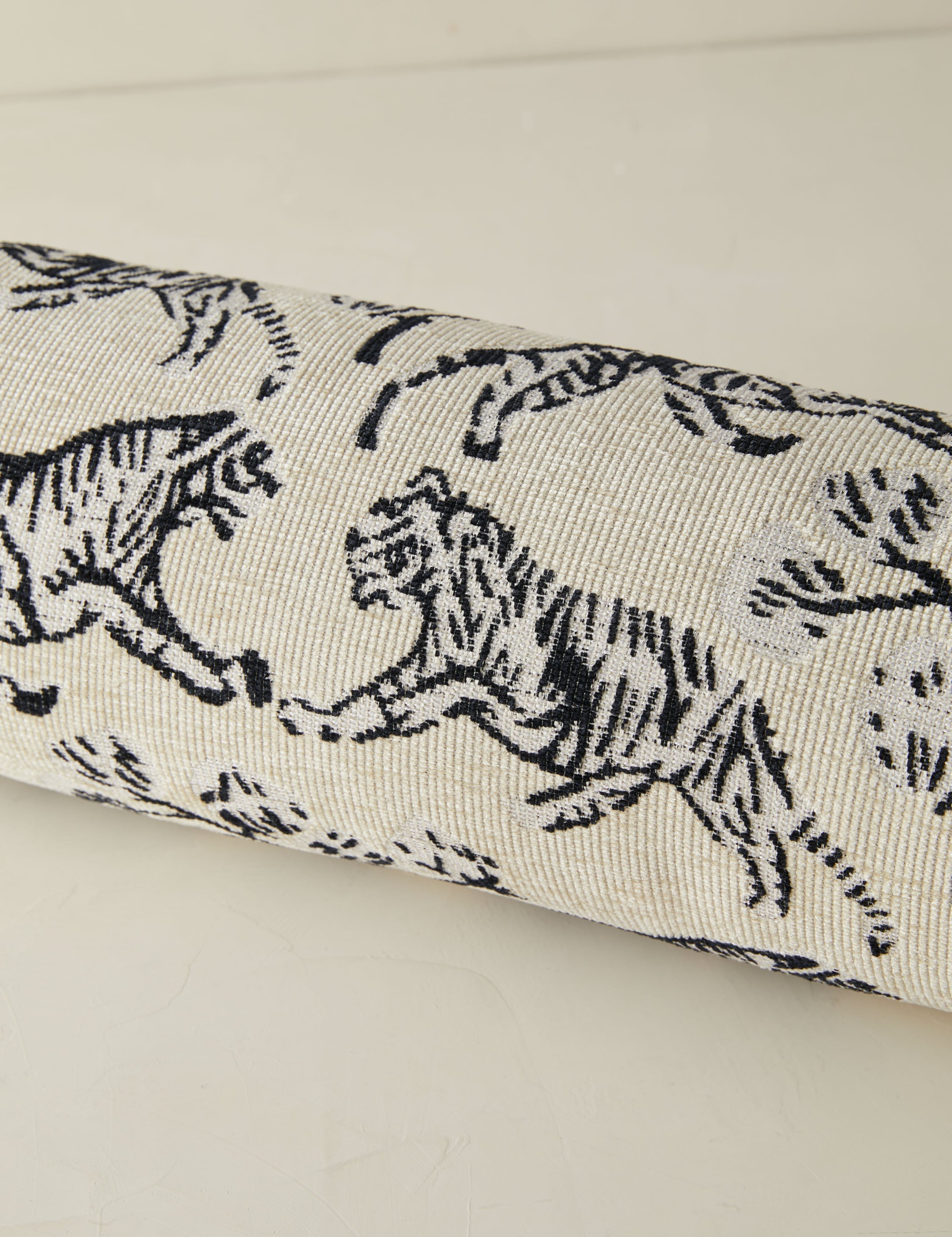 Tiger Jacquard Bolster Pillow by Sarah Sherman Samuel