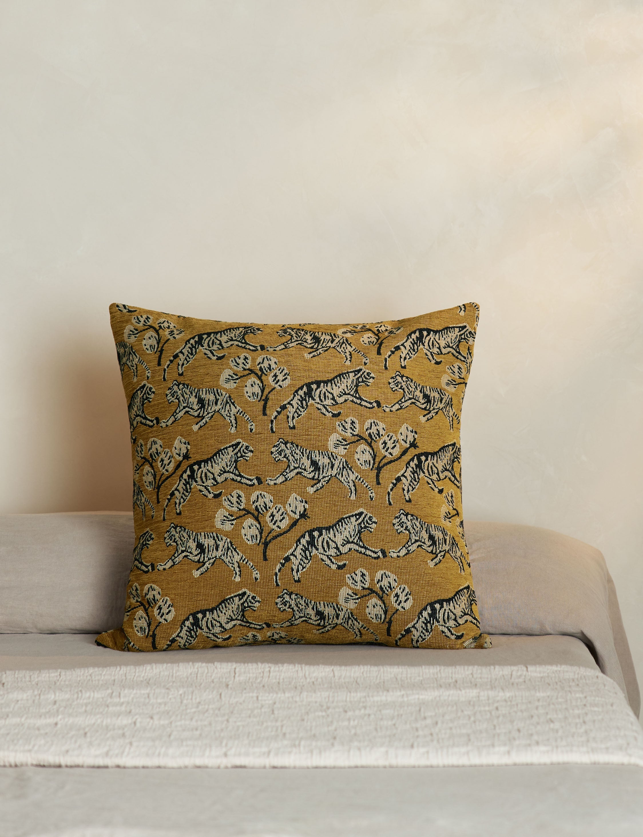 Tiger Jacquard Pillow by Sarah Sherman Samuel