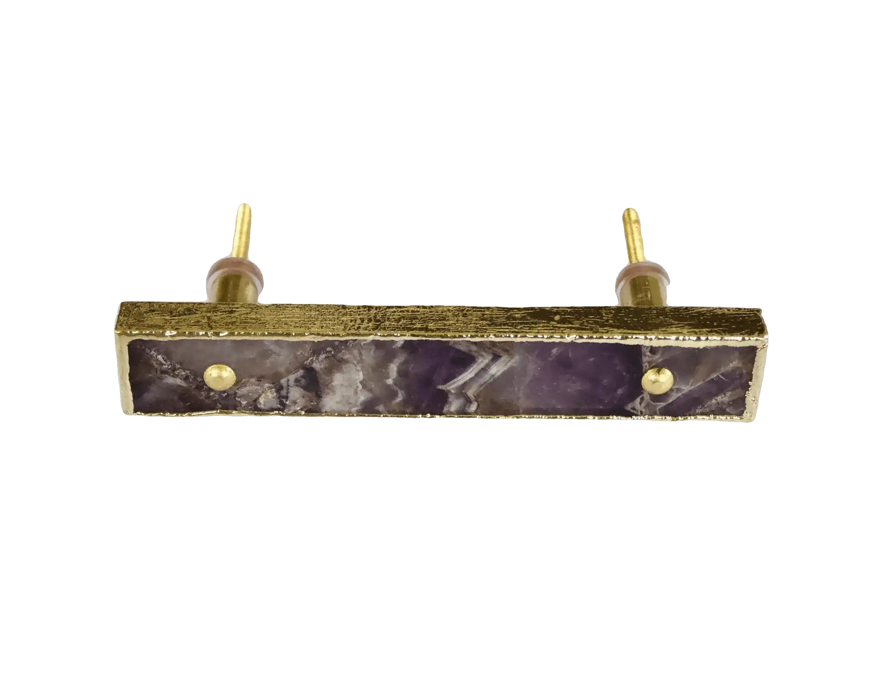 Amethyst Agate Cabinet Door Pull Handle - Set of 4