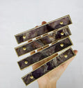 Amethyst Agate Cabinet Door Pull Handle - Set of 4