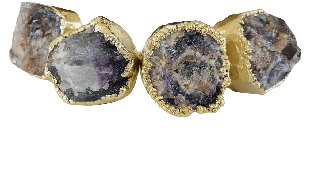 Amethyst Agate Cabinet Door Pull Handle - Set of 4