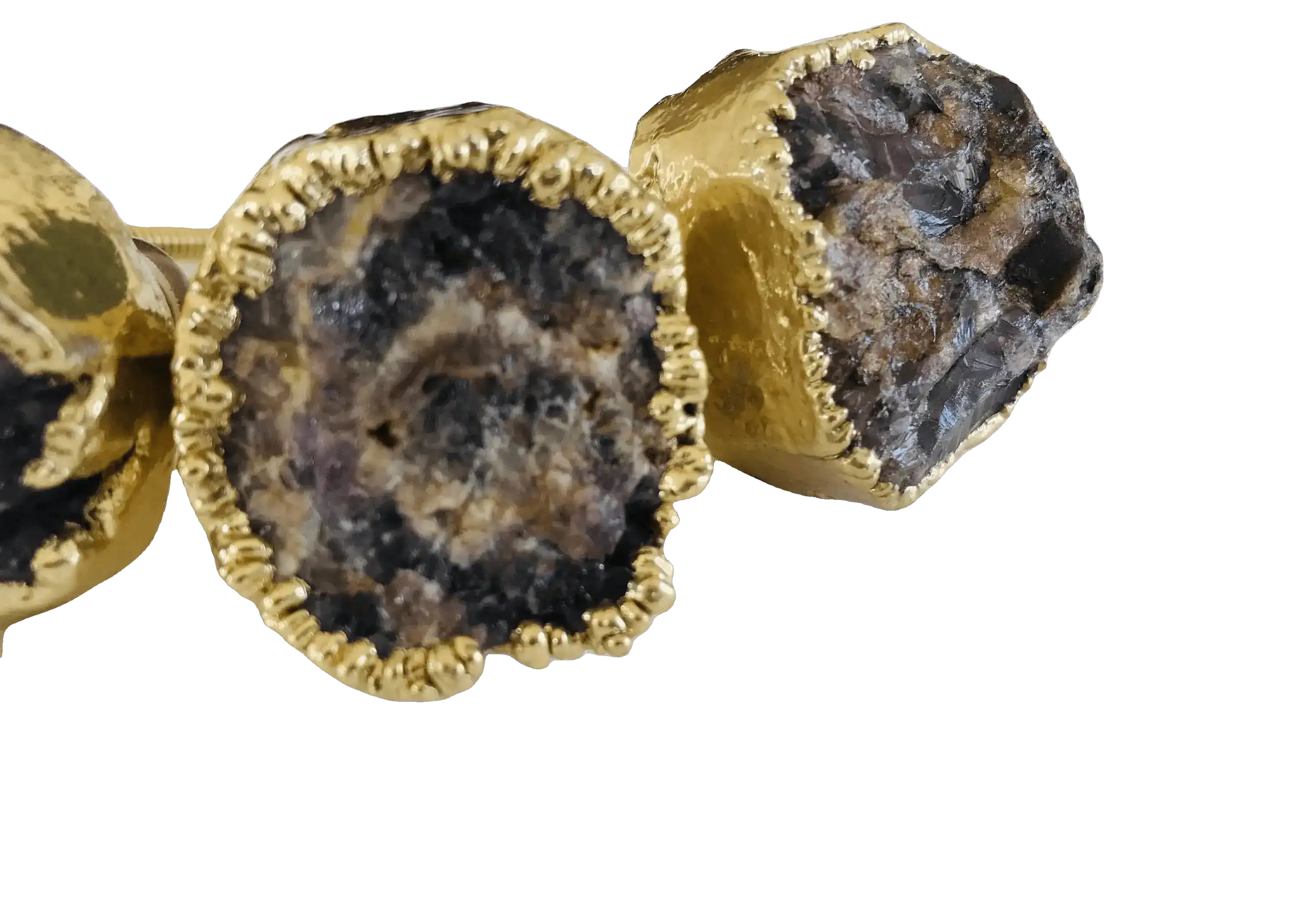 Amethyst Agate Cabinet Door Pull Handle - Set of 4