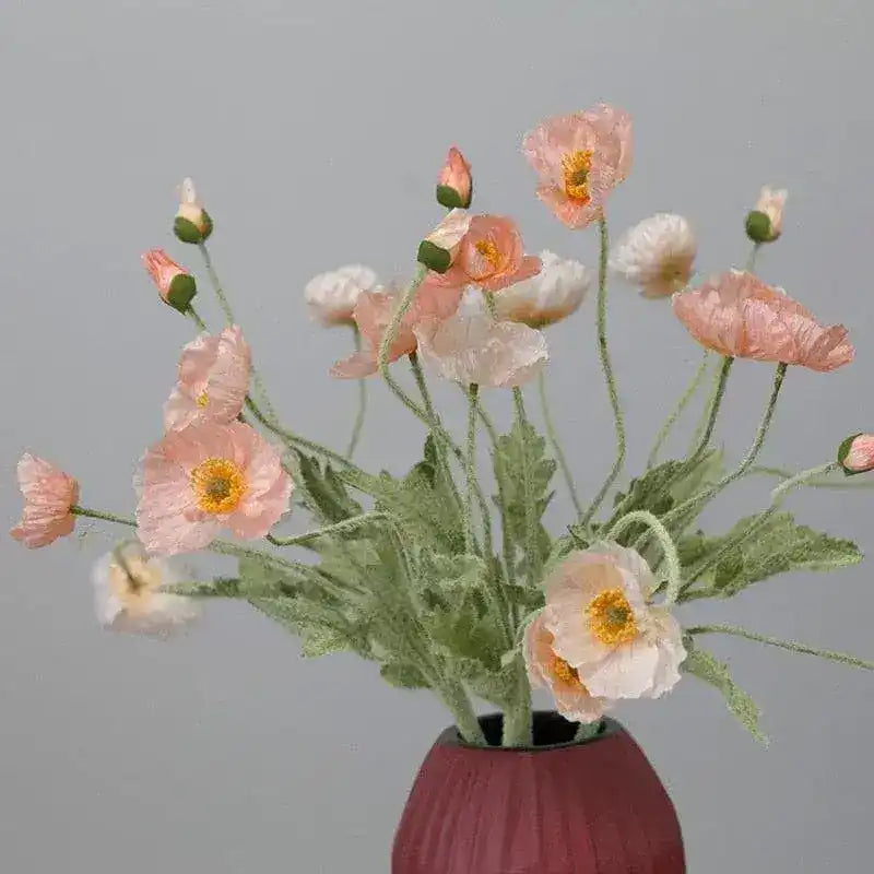 Artificial Poppy Flower Stem