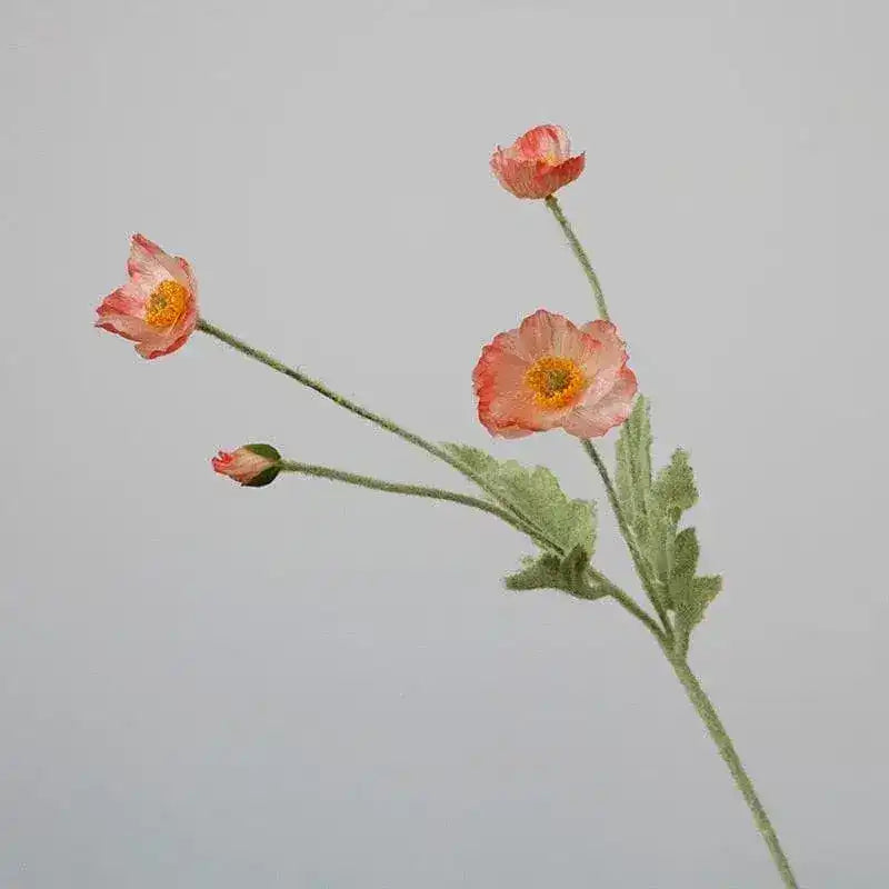 Artificial Poppy Flower Stem