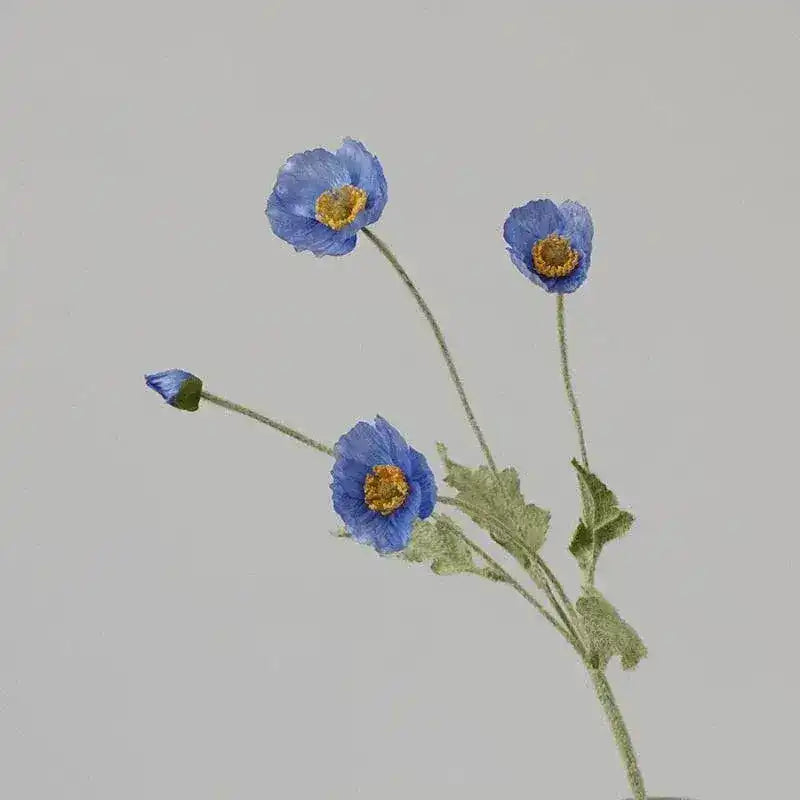 Artificial Poppy Flower Stem