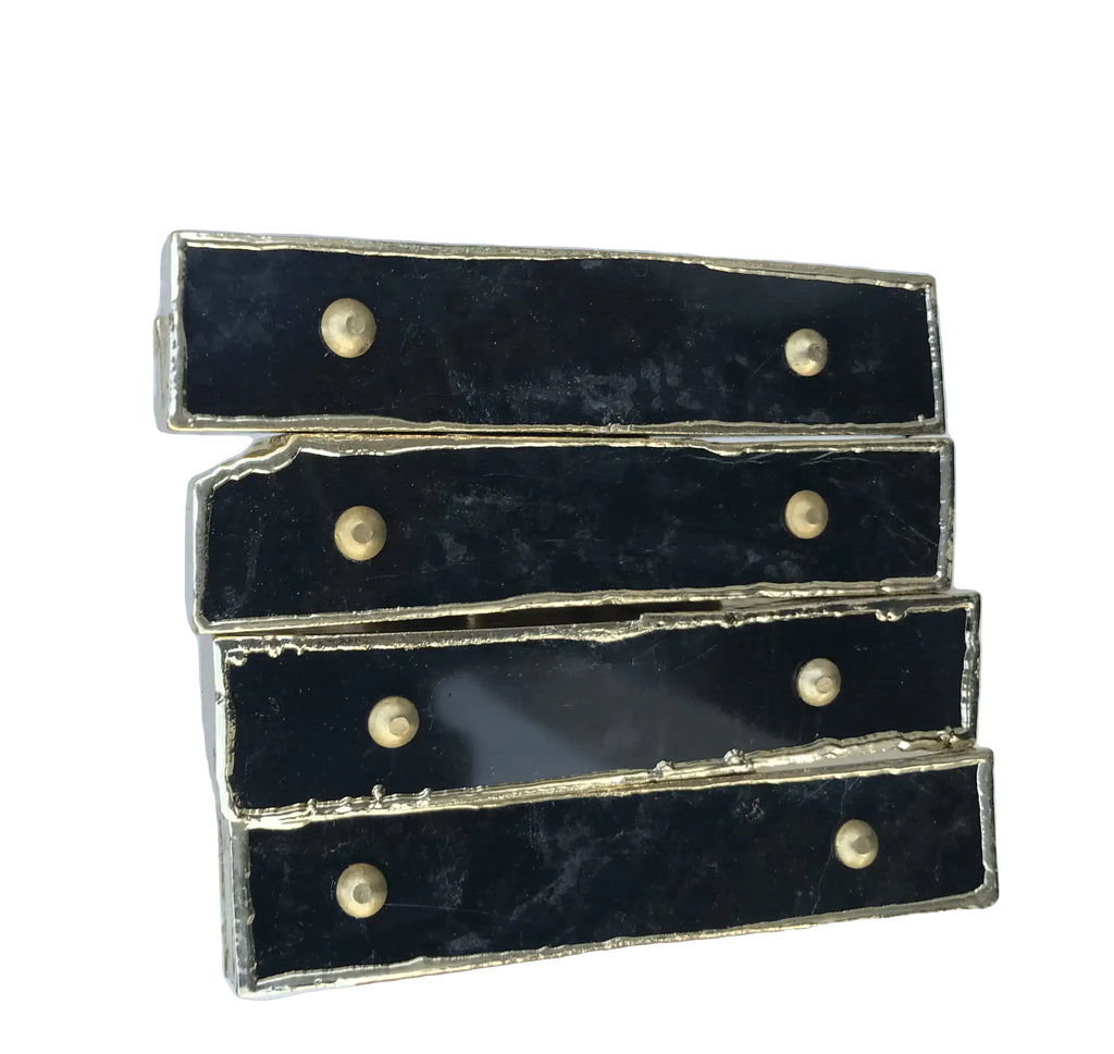 Black Agate Cabinet Door Pull Handle - Set of 4