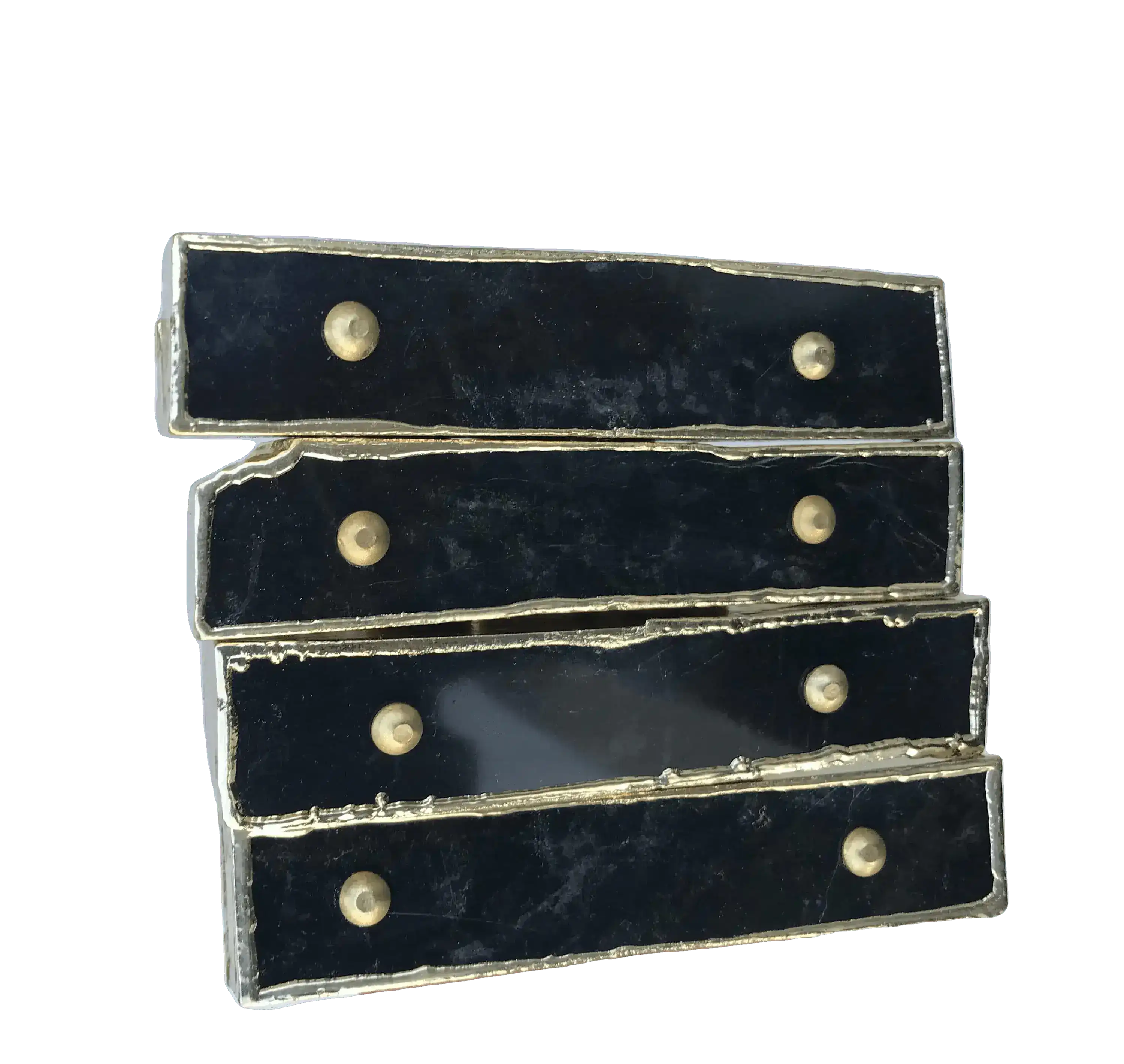 Black Agate Cabinet Door Pull Handle - Set of 4