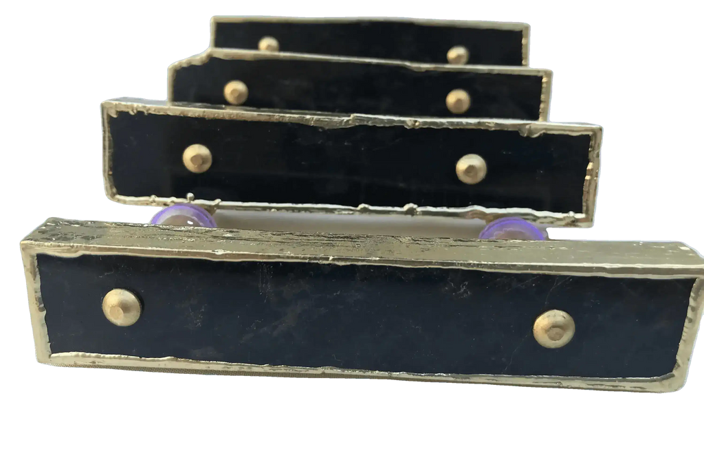 Black Agate Cabinet Door Pull Handle - Set of 4