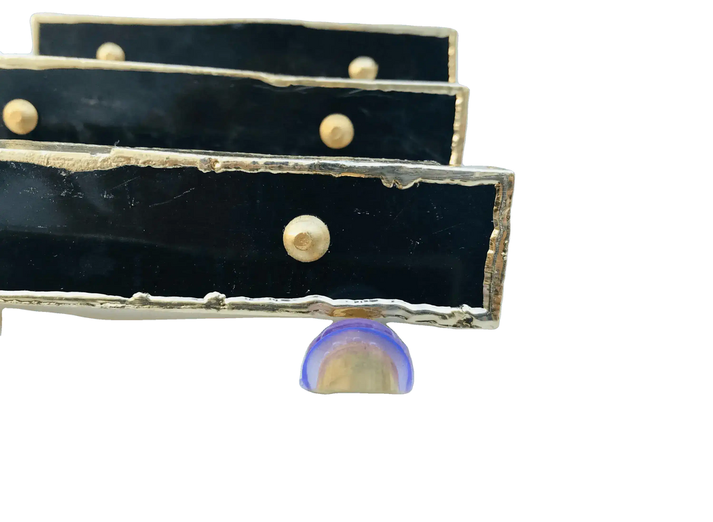 Black Agate Cabinet Door Pull Handle - Set of 4