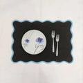 Black Classic Scallop Cotton Placemat Set of 4