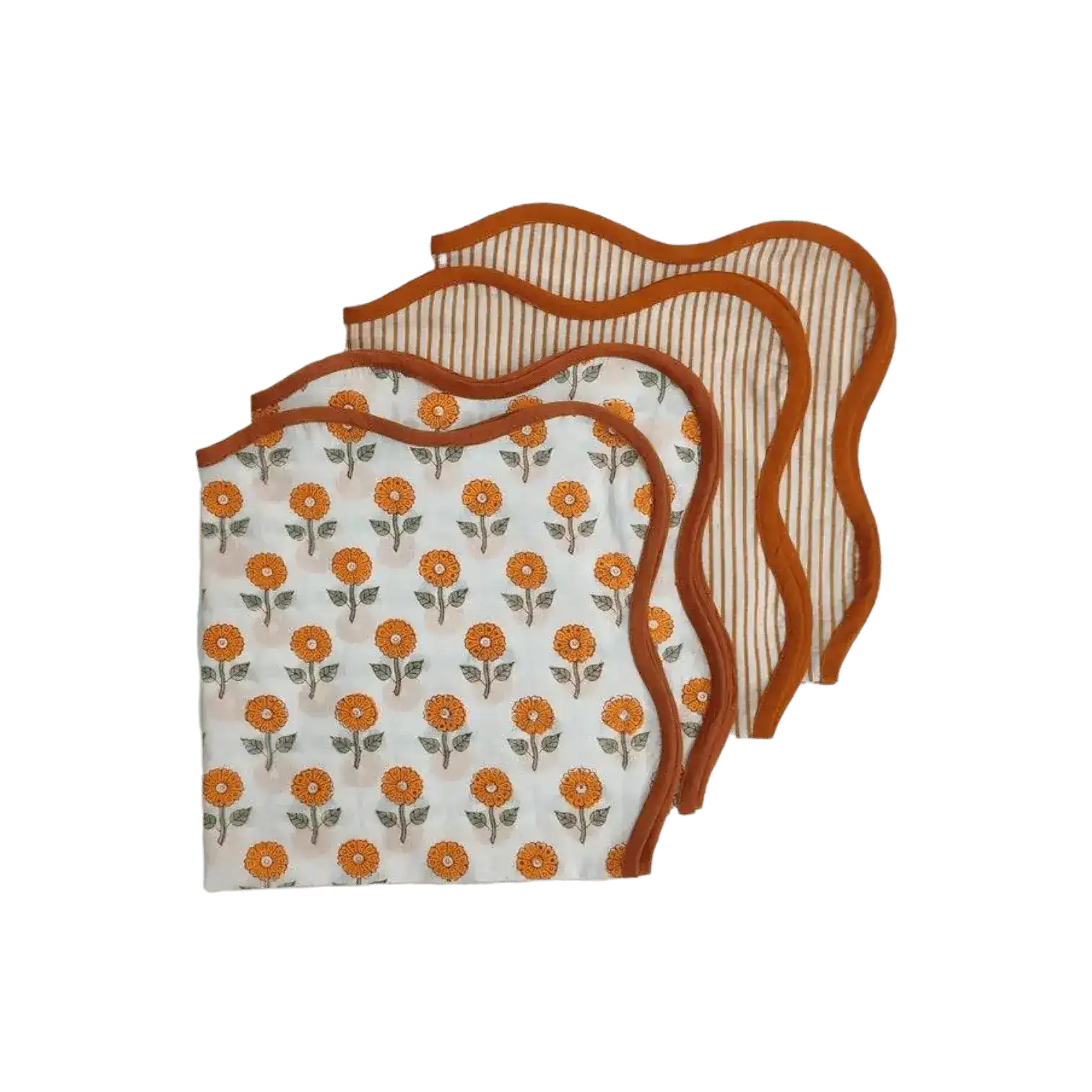 Blossoming Nursery Hand Block Printed Cotton Napkins