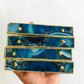 Blue Agate Cabinet Door Pull Handle - Set of 4