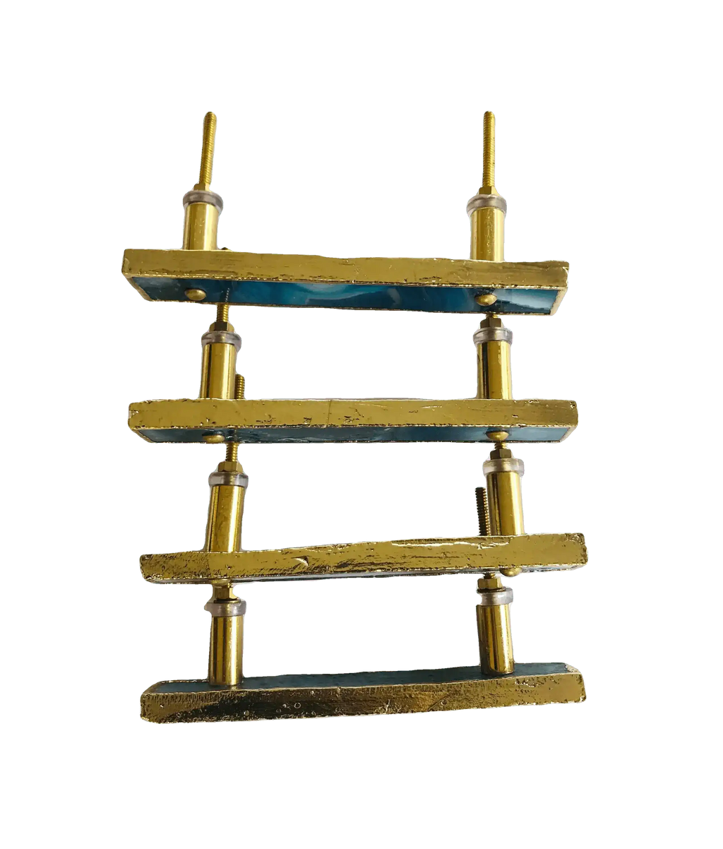 Blue Agate Cabinet Door Pull Handle - Set of 4