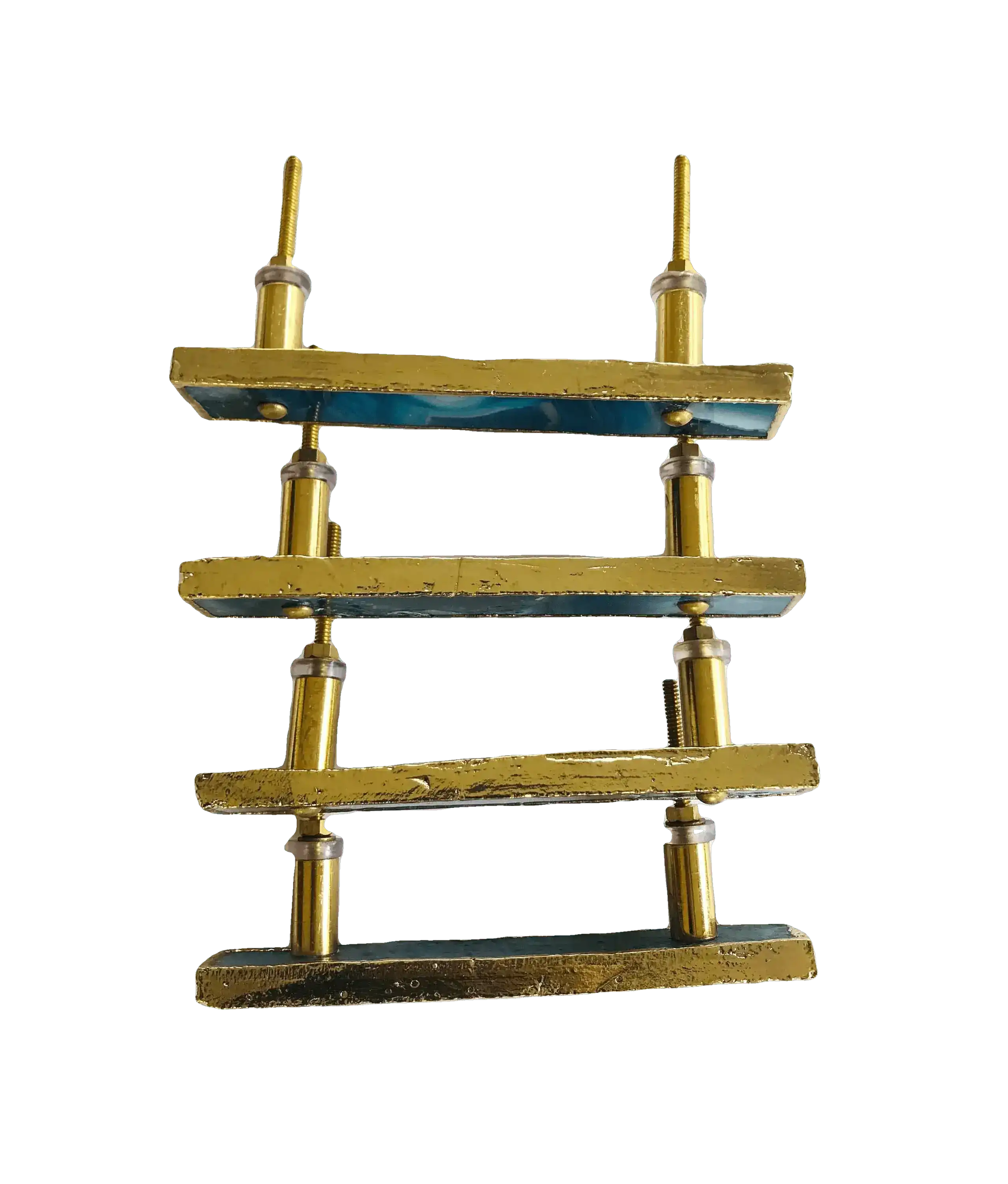 Blue Agate Cabinet Door Pull Handle - Set of 4