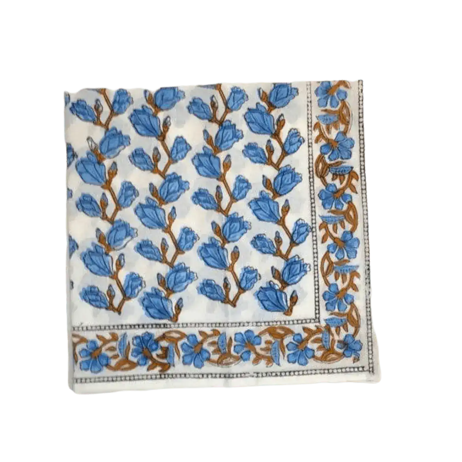 Blue Aiya Hand Block Printed Cotton Napkins