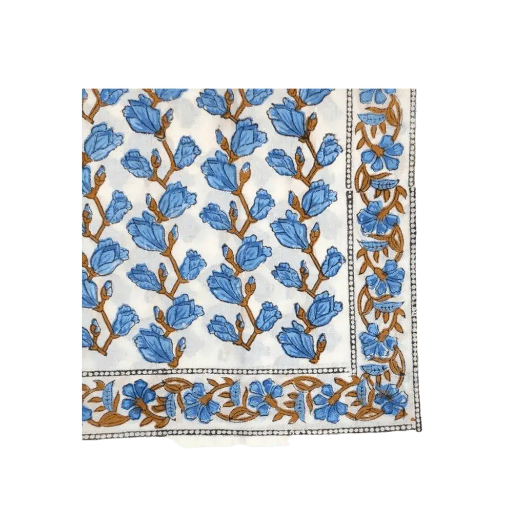 Blue Aiya Hand Block Printed Cotton Napkins