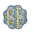 Blue Botanical Round scalloped Placemats