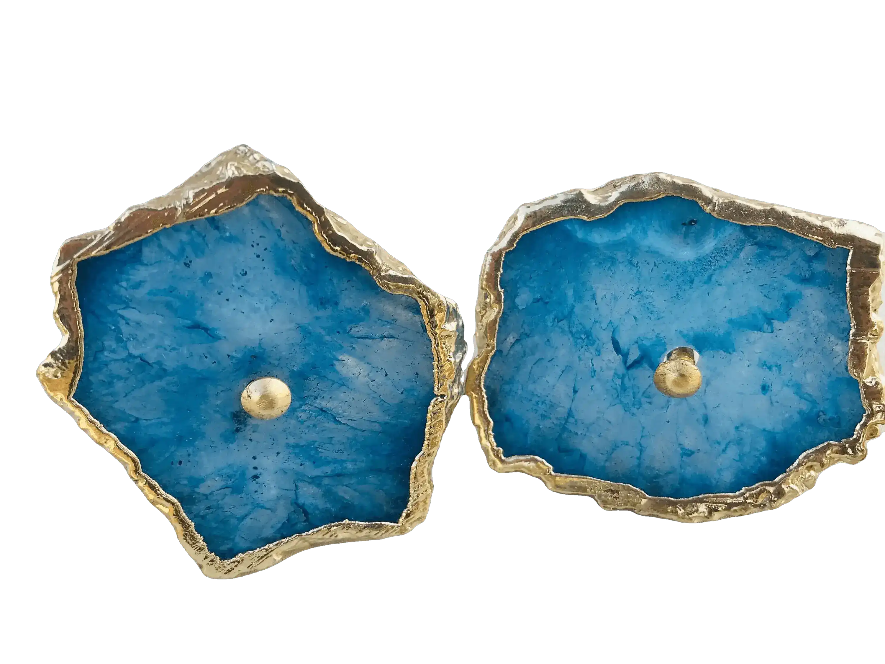 Blue Quartz Cabinet Door Pull Handle - Set of 6