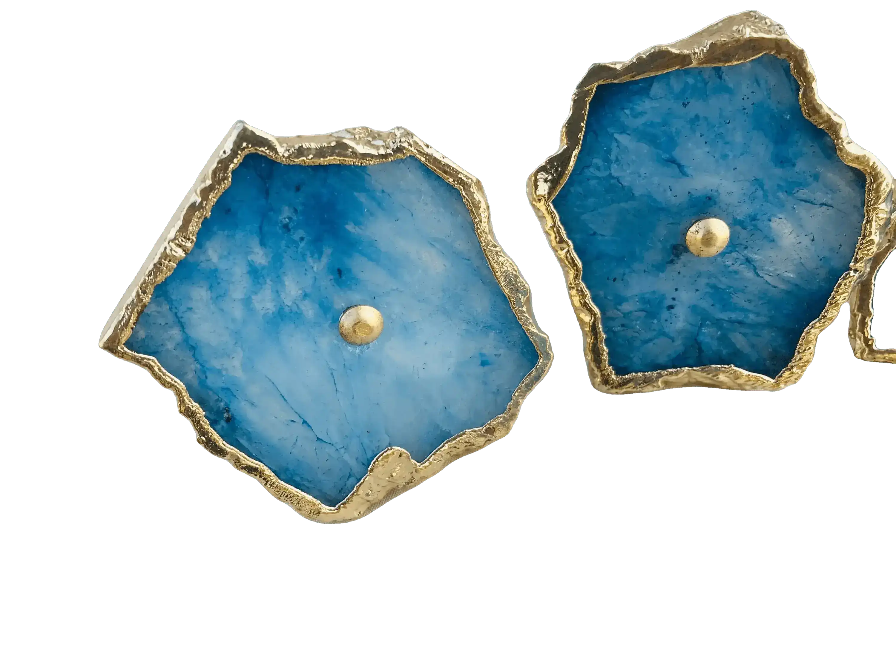 Blue Quartz Cabinet Door Pull Handle - Set of 6