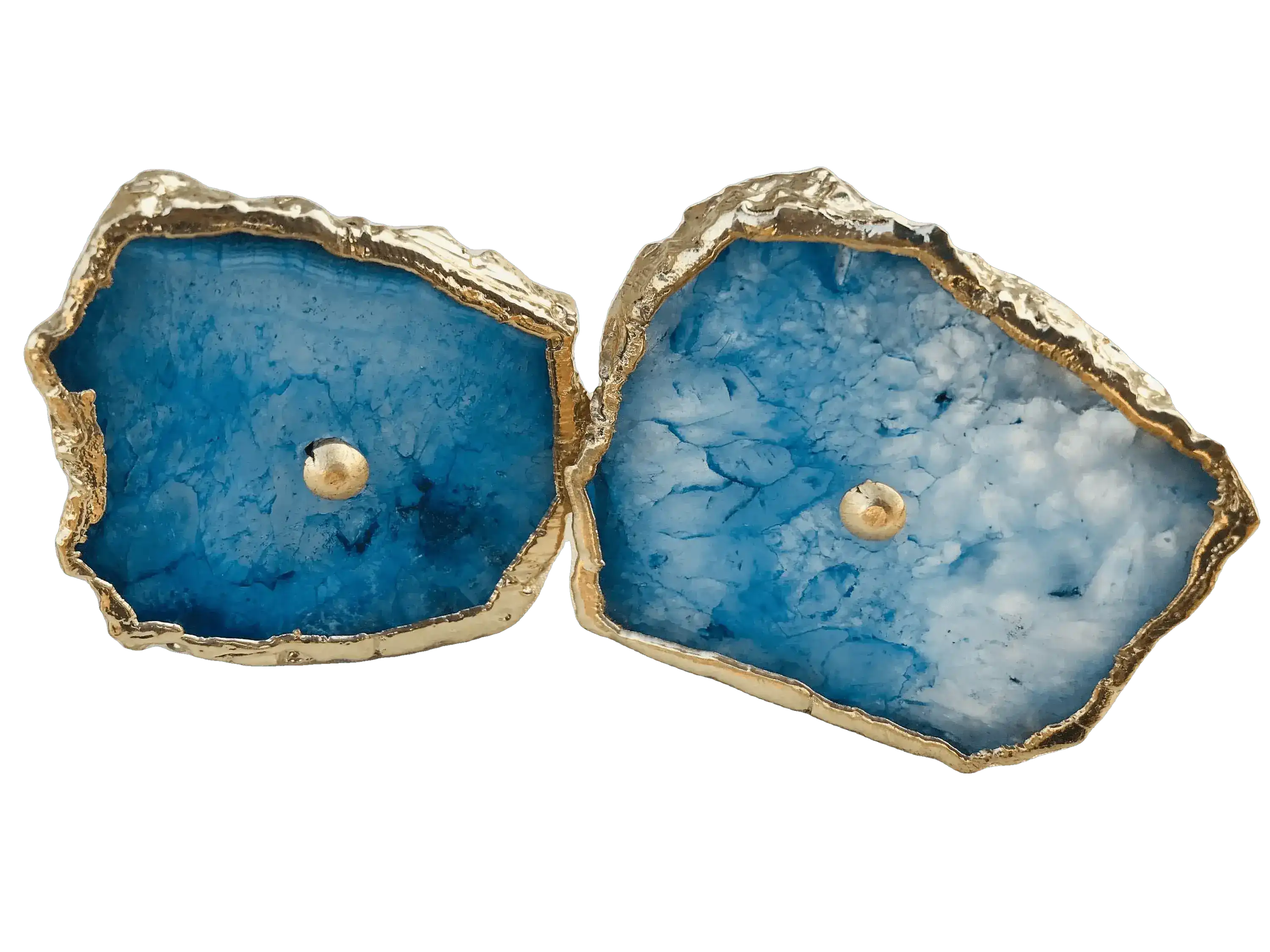 Blue Quartz Cabinet Door Pull Handle - Set of 6