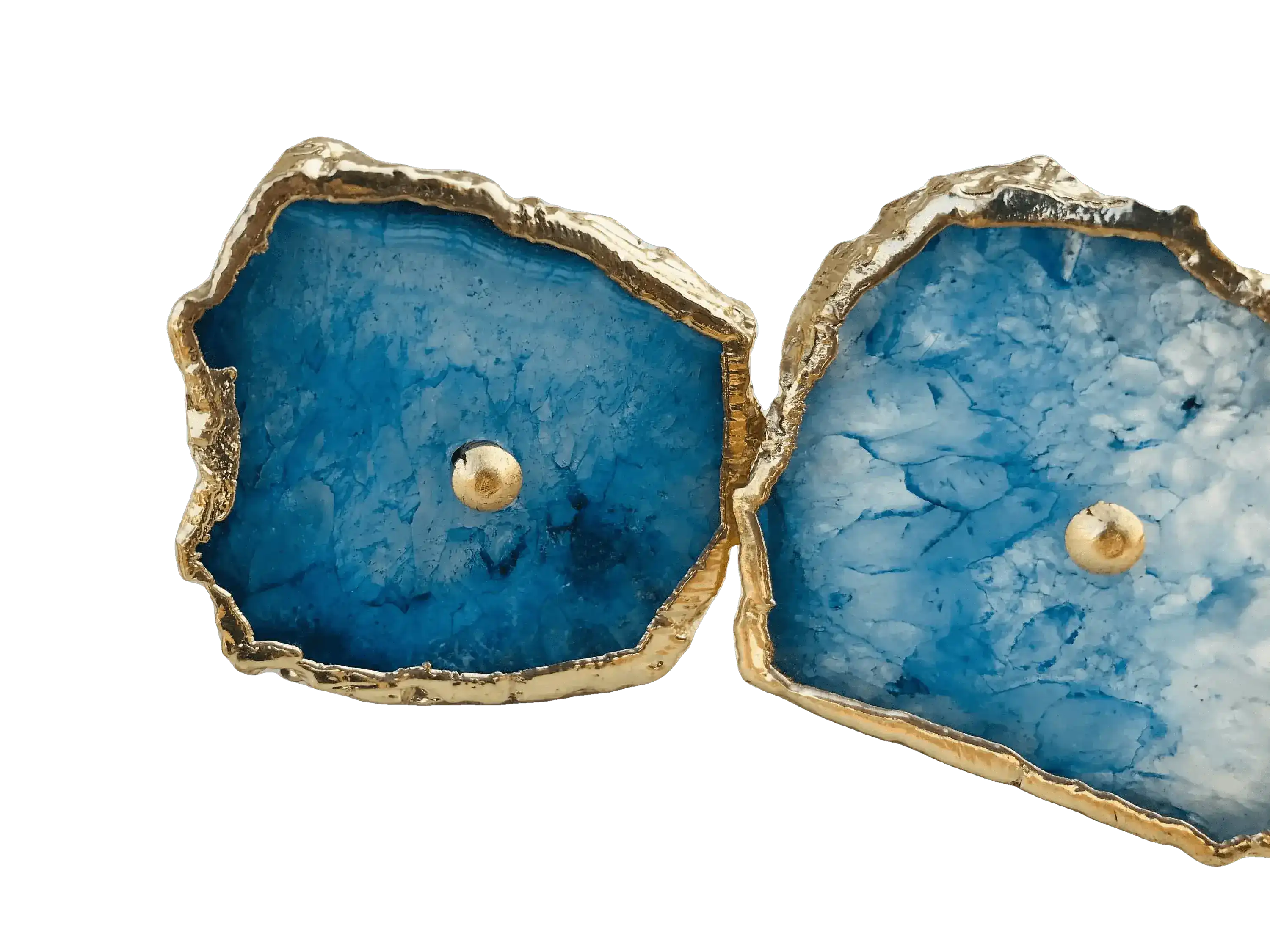 Blue Quartz Cabinet Door Pull Handle - Set of 6
