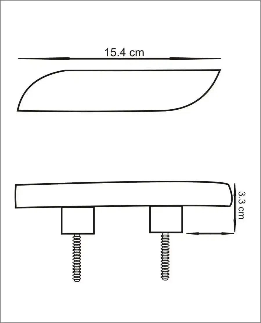 Bone-Inlay Curved Cabinet Drawer Pulls
