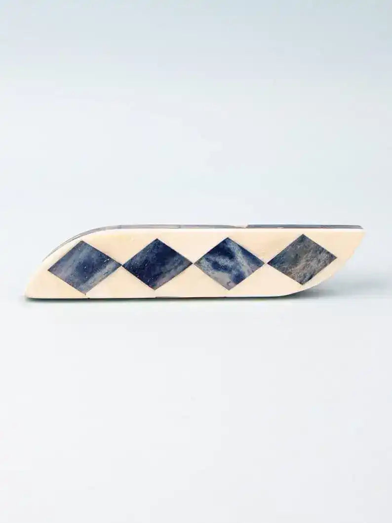Bone-Inlay Curved Cabinet Drawer Pulls