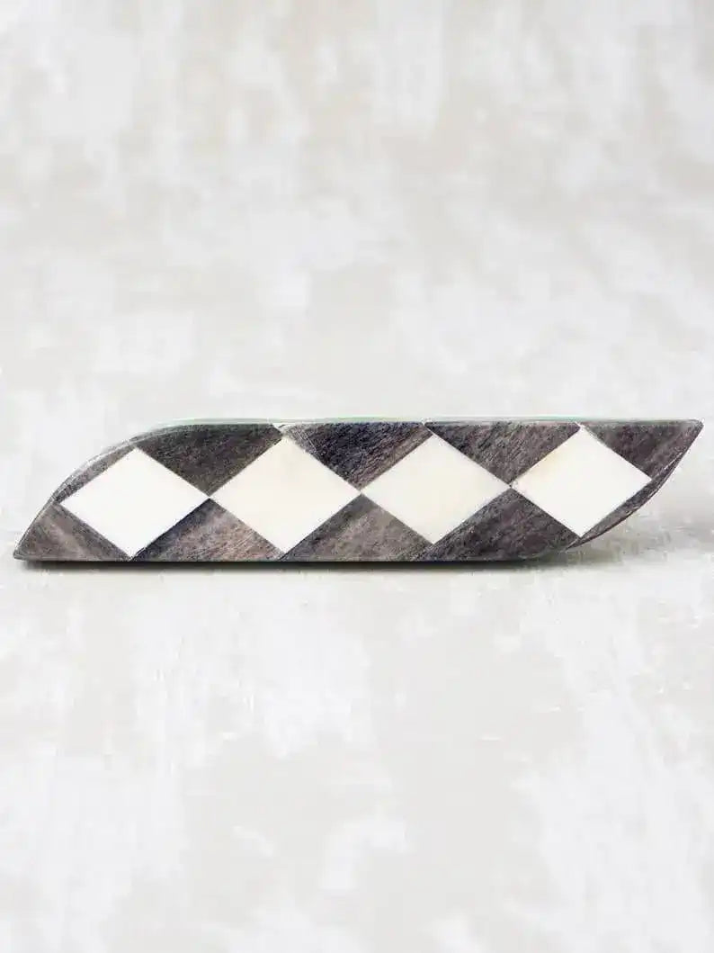 Bone-Inlay Curved Cabinet Drawer Pulls