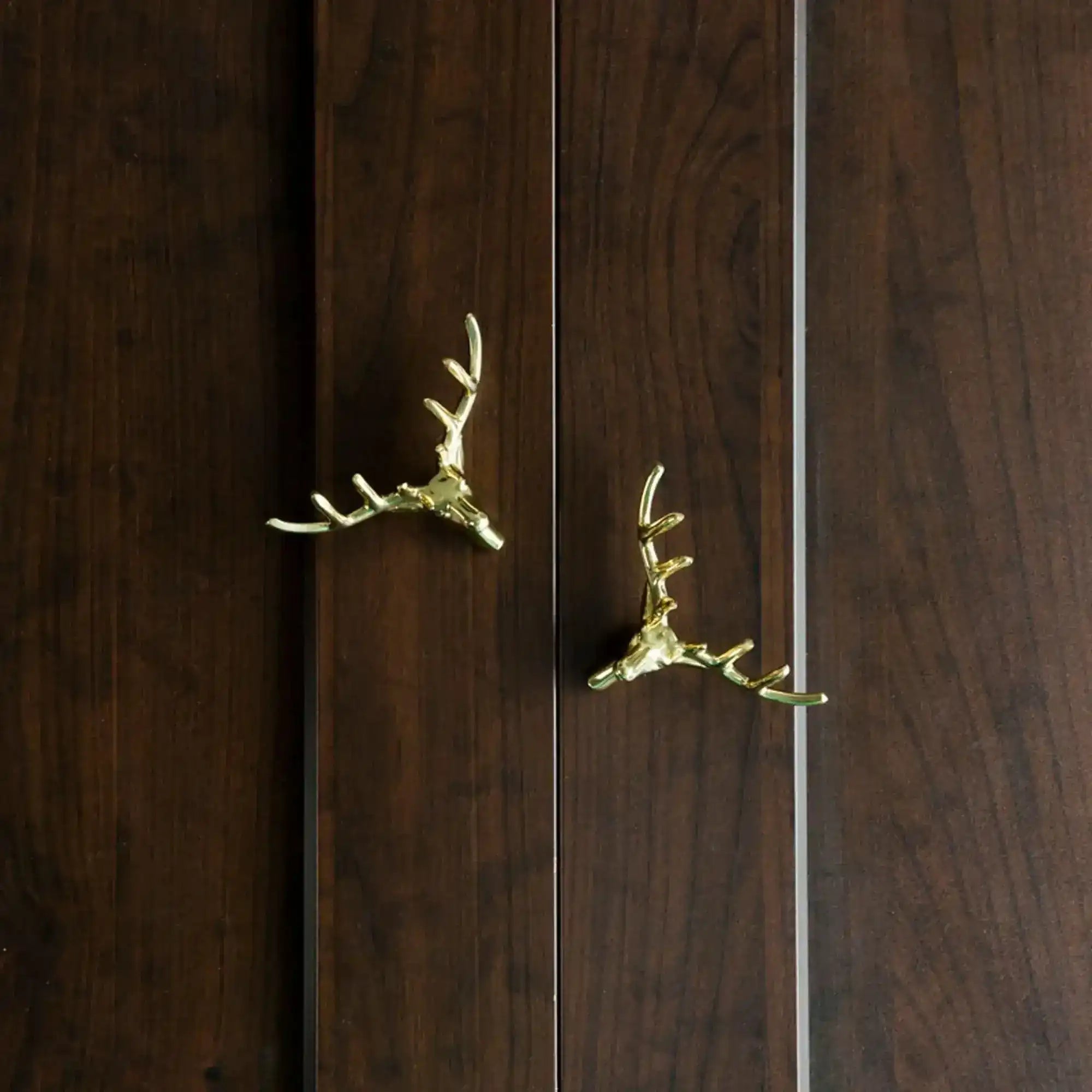 Brass American Retro Deer with Atler Cabinet Door Knob