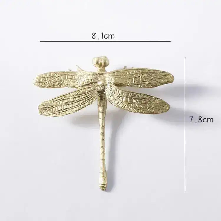 Brass Dragonfly Cabinet Door Knob
