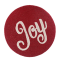 Christmas 'Joy' Round Beaded Placemat - Set of 6