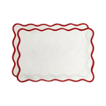 Classic Solid Scalloped Cotton Placemats