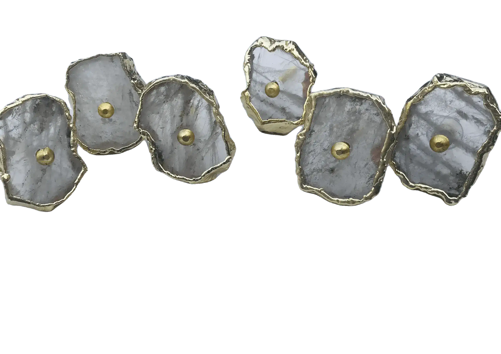 Clear Quartz Agate Cabinet Door Pull Handle - Set of 6