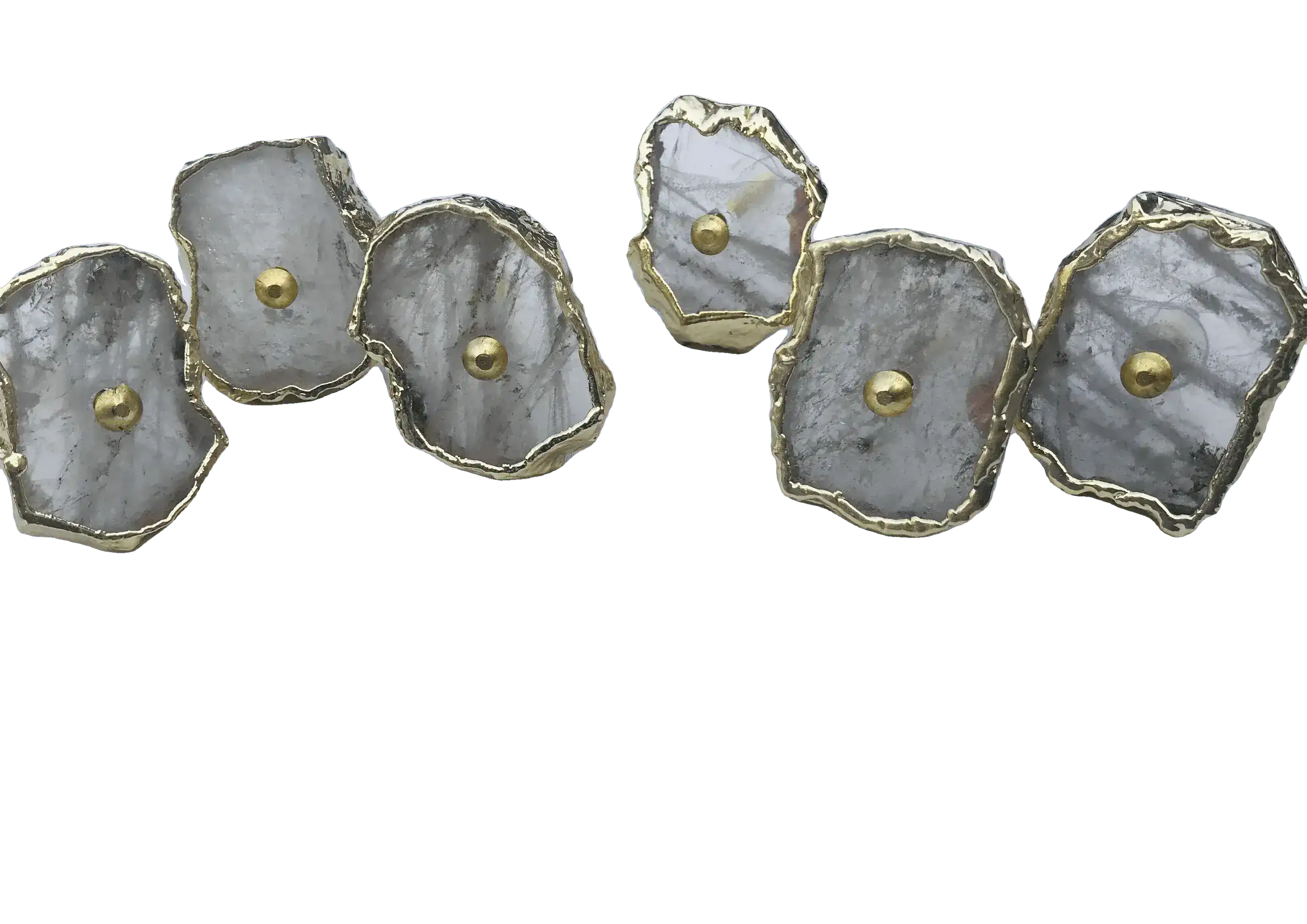Clear Quartz Agate Cabinet Door Pull Handle - Set of 6