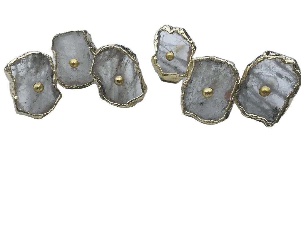 Clear Quartz Agate Cabinet Door Pull Handle - Set of 6