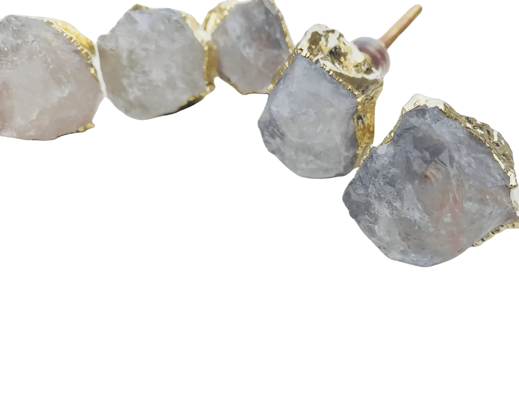 Clear Quartz Cabinet Door Pull Handle - Set of 6