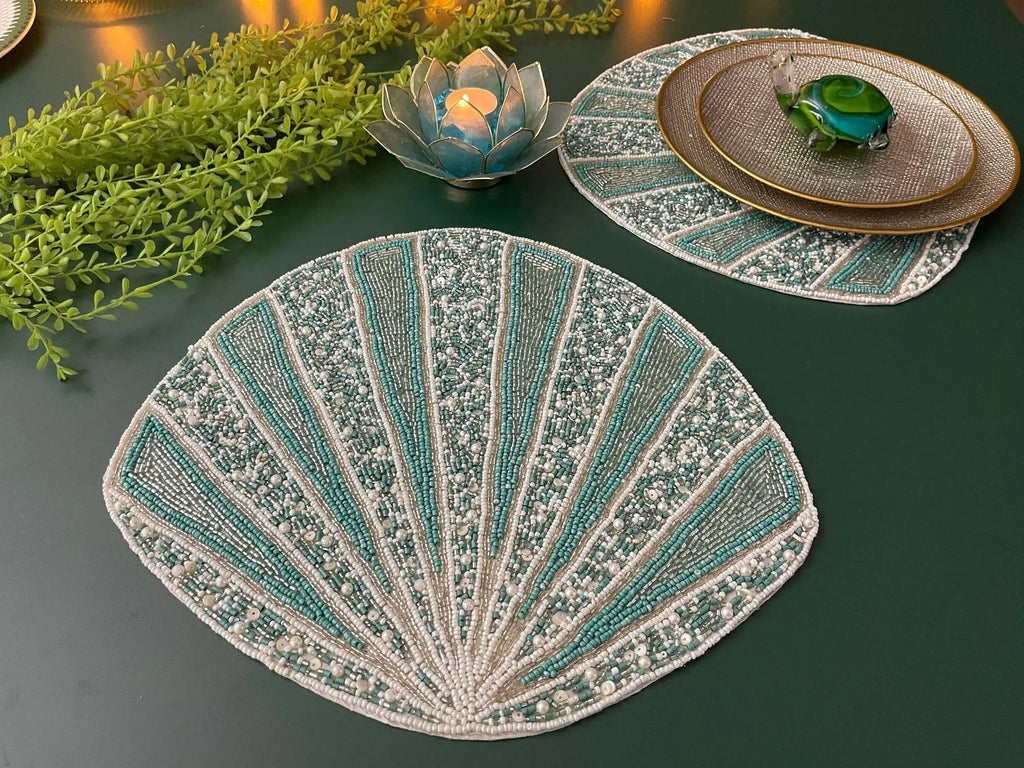 Coral Reef Beaded Placemat - Set of 4
