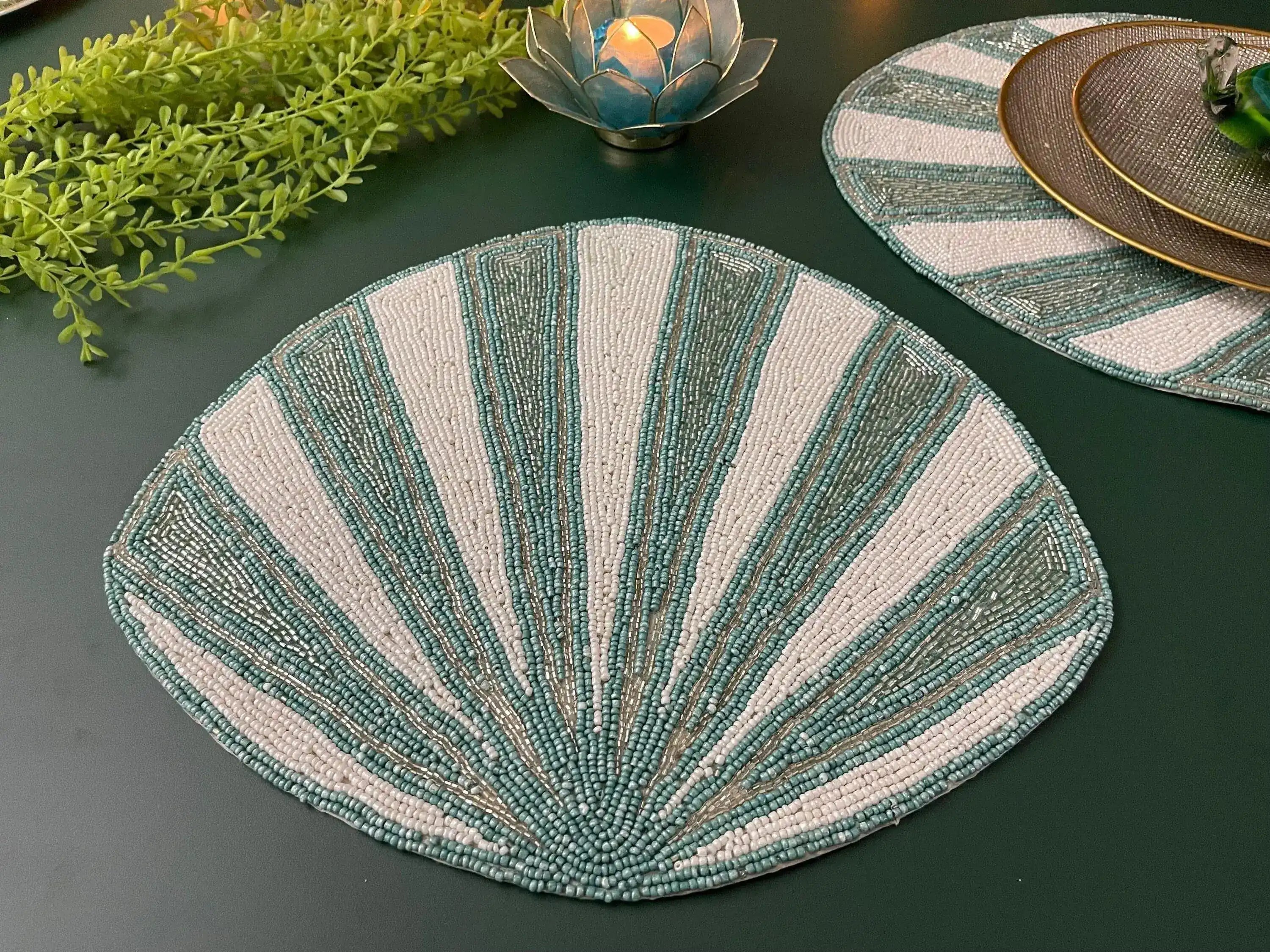 Coral Reef Beaded Placemat - Set of 4
