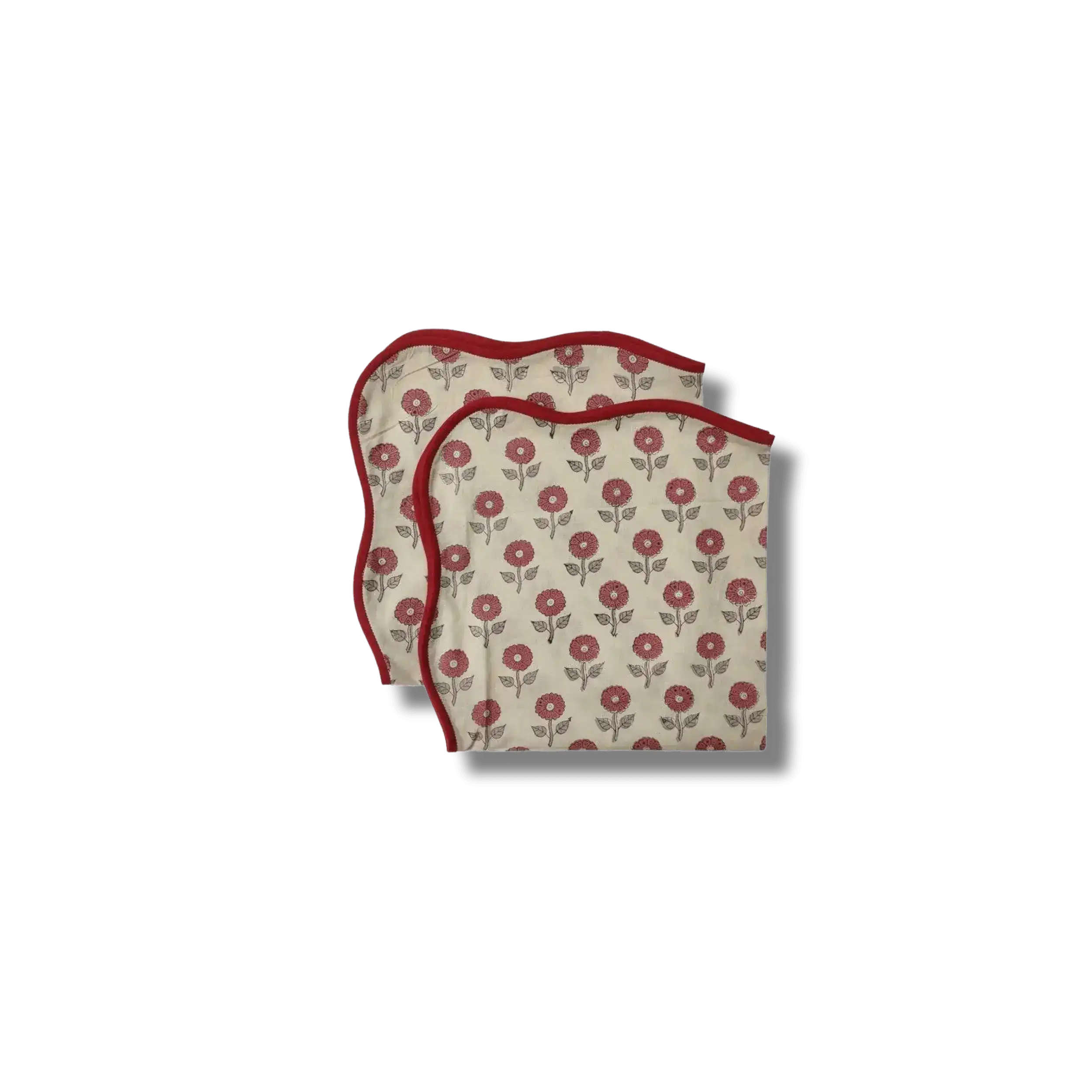 Daisy Block Printed Cotton Napkins