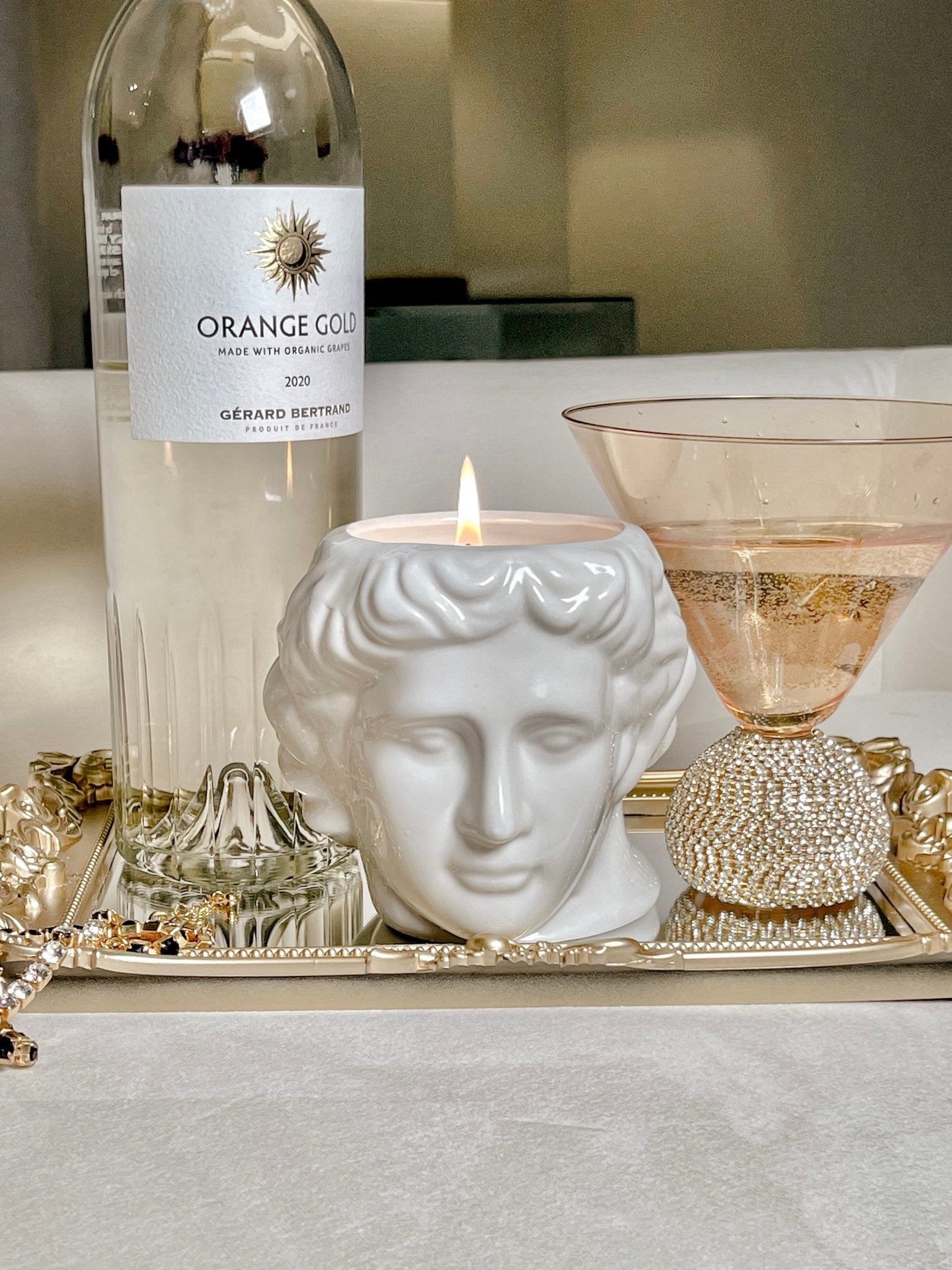 David Ceramic Candle