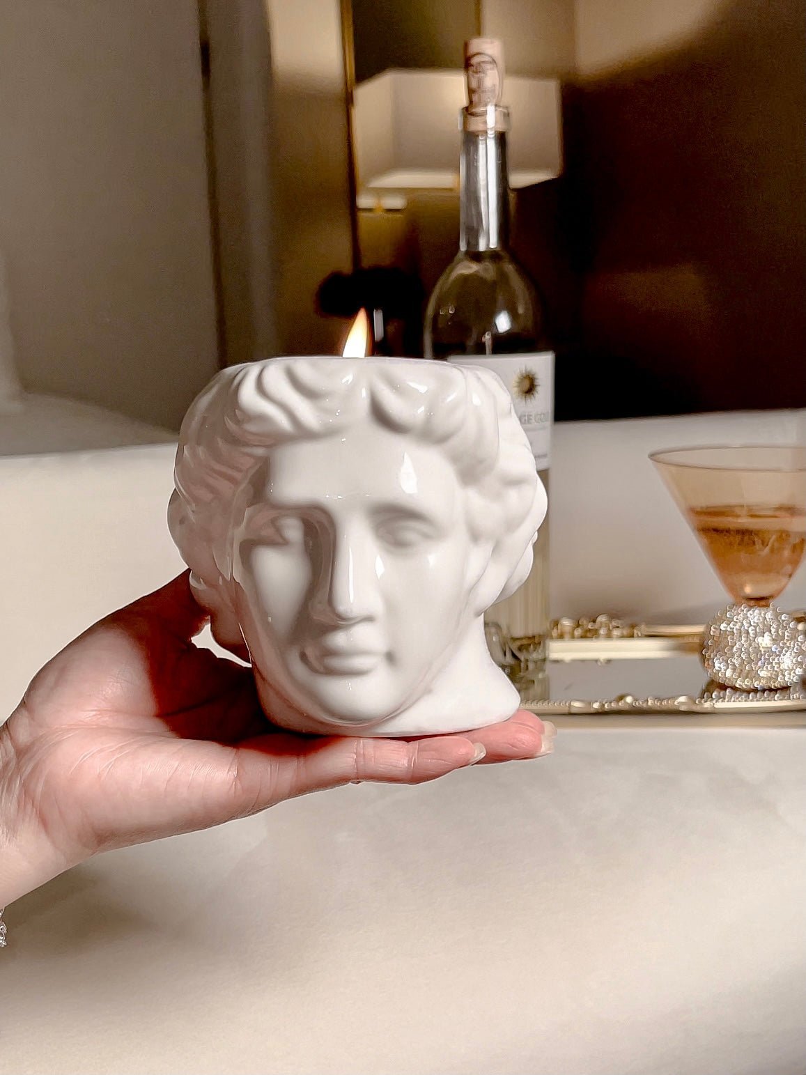 David Ceramic Candle