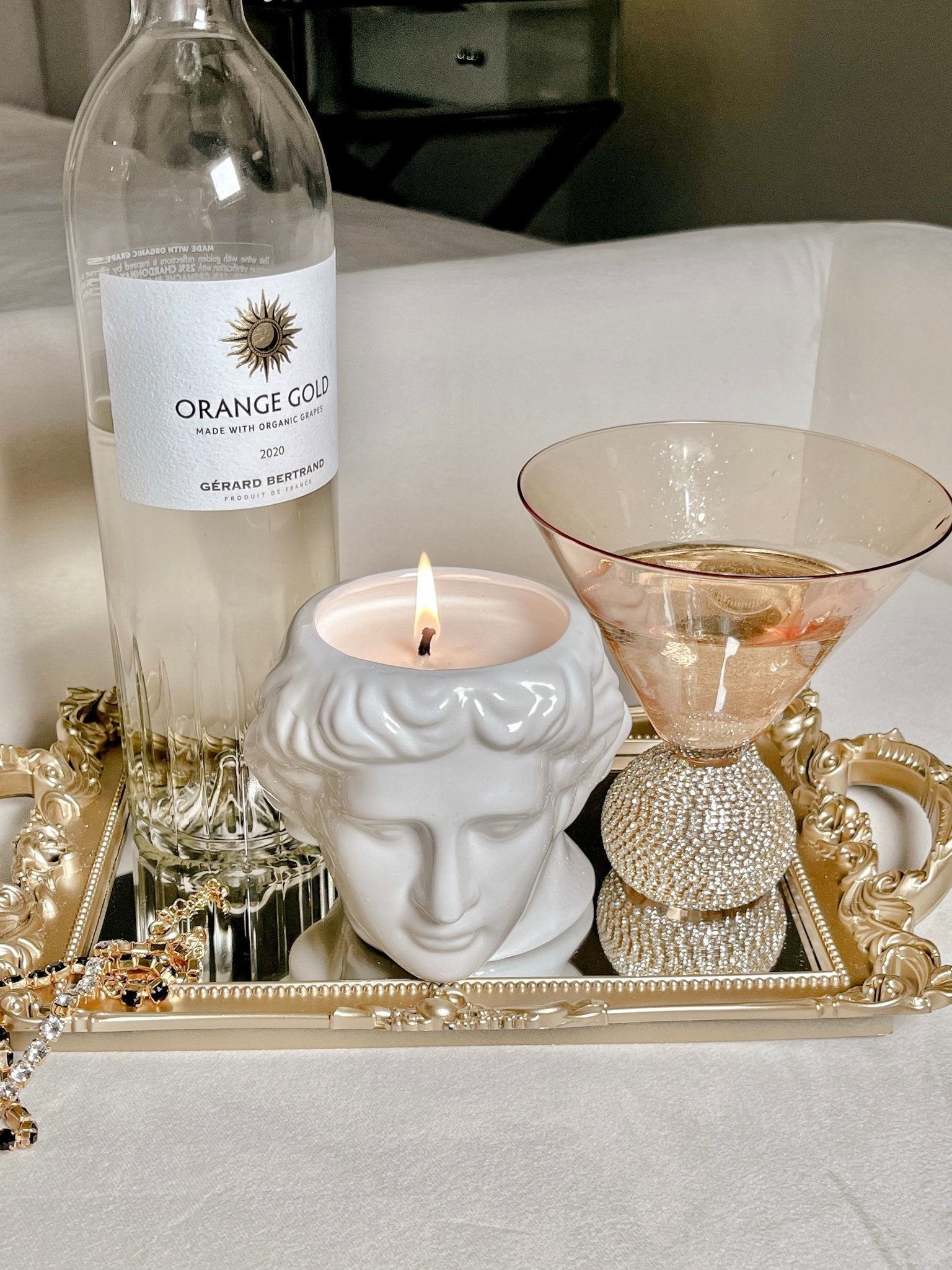 David Ceramic Candle