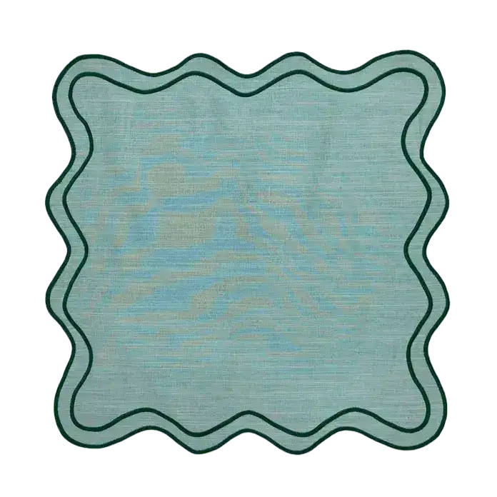 Double Scalloped Table Linen Napkins