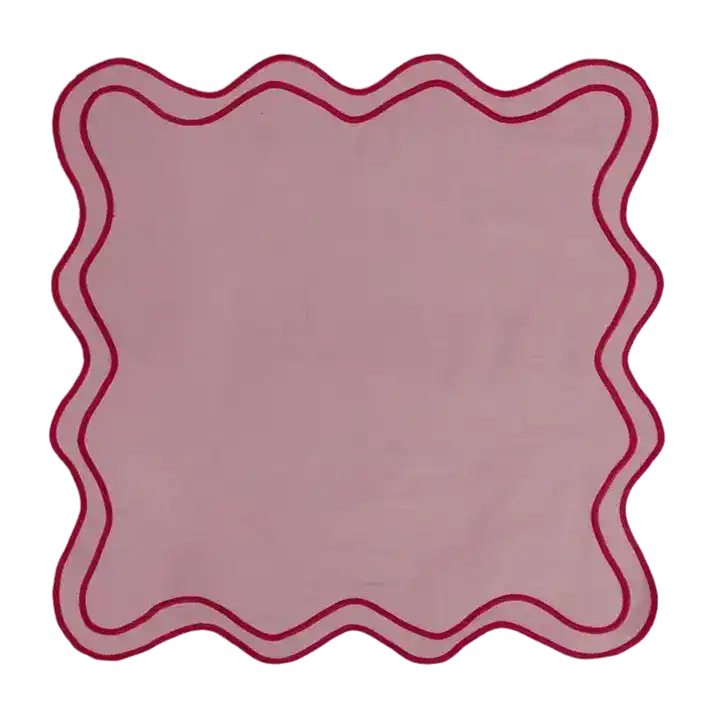 Double Scalloped Table Linen Napkins