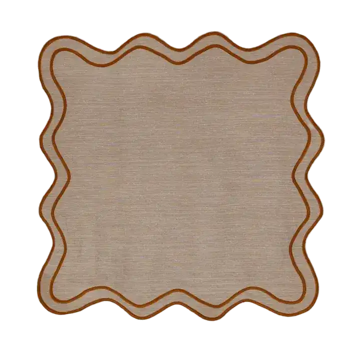 Double Scalloped Table Linen Napkins