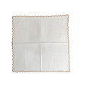 Embroidered Border White Cotton Napkins